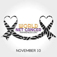 world net cancer awareness vector illustration