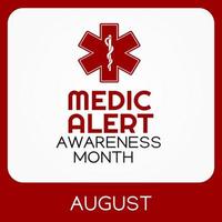 medical alert awareness month vector illustration