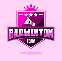 Ilustración de vector de logotipo de diseño de bádminton