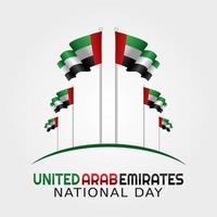 ilustración de vector de día nacional de los emiratos árabes unidos