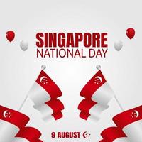 Singapore national day vector lllustration