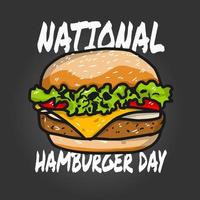 ilustración vectorial del día nacional de la hamburguesa vector