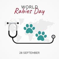 world rabies day vector lllustration