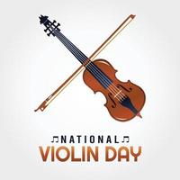 national violin day vector Illustration