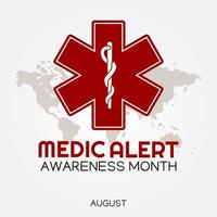 medical alert awareness month vector illustration