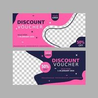 discount voucher template vector design