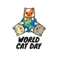 world cat day vector lllustration