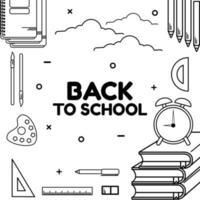 back to school concept vector lllustration