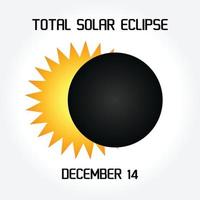 Ilustración de vector de concepto de eclipses solares totales