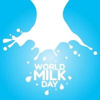 ilustración vectorial del día mundial de la leche vector