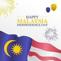 ilustración vectorial del día de la independencia de malasia vector