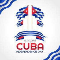 Cuba independence day vector illustration