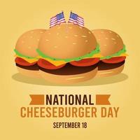 national cheesburger day vector illustration