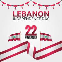 ilustración vectorial del día de la independencia de líbano vector