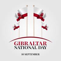 ilustración vectorial del día nacional de gibraltar vector