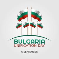 día de la unificación de bulgaria ilustración vectorial vector