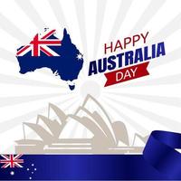 feliz día de australia ilustración vectorial vector