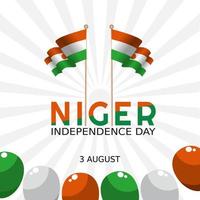 Independence Day of Niger vector lllustration