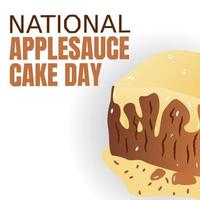national applesauce cake day vector lllustration