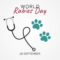 world rabies day vector lllustration