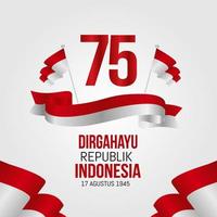 ilustración de vector de día de la independencia de indonesia