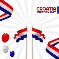 Croatia victory day vector lllustration