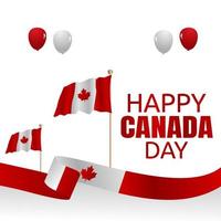 happy Canada day vector illustraton.