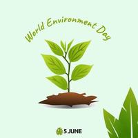 world enviroment day vector lllustration