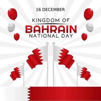 Bahrain national day vector illustration