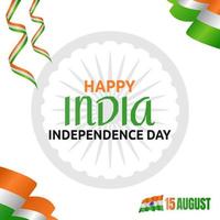 ilustración vectorial del día de la independencia de la india vector