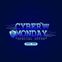 CYBER MONDAY SALE vector illustration