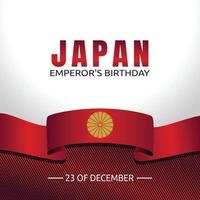 ilustración de vector de cumpleaños del emperador de japón