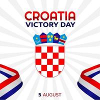 Croatia victory day vector lllustration