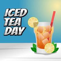 iced tea day vector lllustration