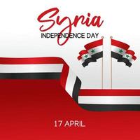 ilustración vectorial del día de la independencia de siria vector