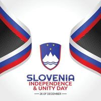ilustración vectorial del día de la independencia y la unidad de eslovenia vector
