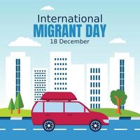 International migrant day vector Illustration