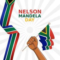 ilustración vectorial del día de nelson mandela vector