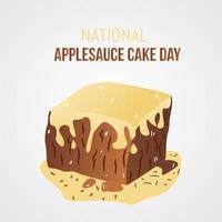 national applesauce cake day vector lllustration