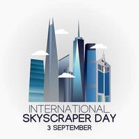 World Skyscraper Day vector lllustration