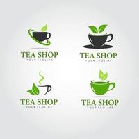 vector de diseño del logotipo de la tienda de té. adecuado para el logotipo de su empresa