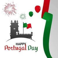 Happy Portugal Day vector lllustration
