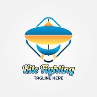 kite fighter logo vector lllustration