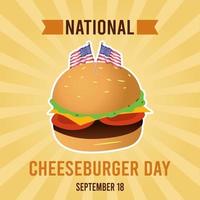 ilustración vectorial del día nacional de la hamburguesa con queso vector