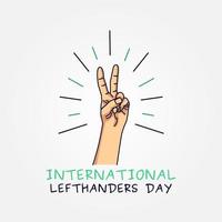 international lefthanders day vector lllustration