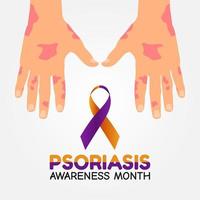 Psoriasis Awareness Month vector lllustration