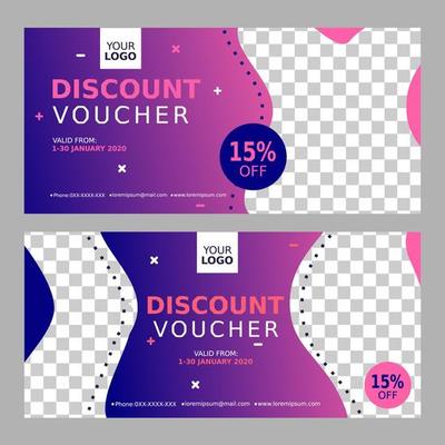 discount voucher template vector design