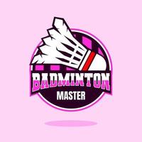 Ilustración de vector de logotipo de diseño de bádminton