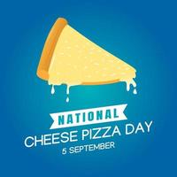 national cheese pizza day vector lllustration