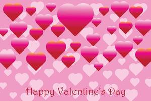 the background of a loving valentin's day celebration vector